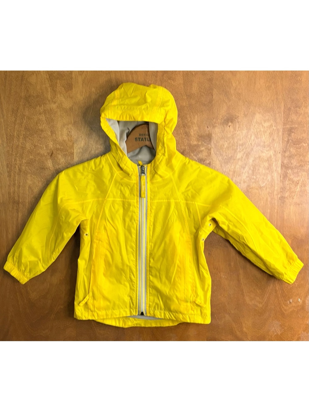 L.L. Bean Infant Toddler Discovery Rain Jacket Yellow Zip Up Size 3T Fall Winter